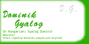 dominik gyalog business card